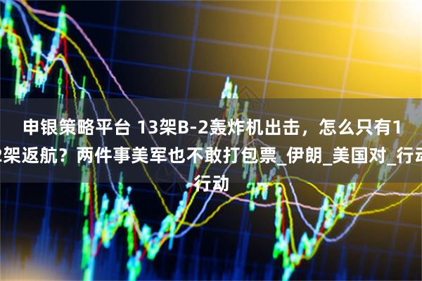 申银策略平台 13架B-2轰炸机出击,怎么只有12架返航?两件事美军也不敢打包票_伊朗_美国对_行动